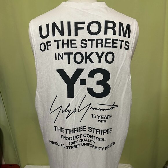 Y-3 Other - Y-3 15 Year Commemorative Sleeveless White T Shirt XL Yohji Yamamoto Uniform of